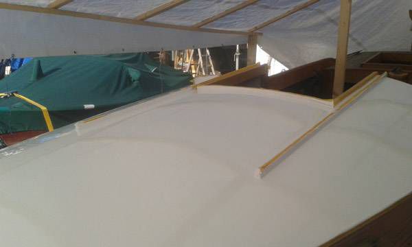 Kajütendachlackierung